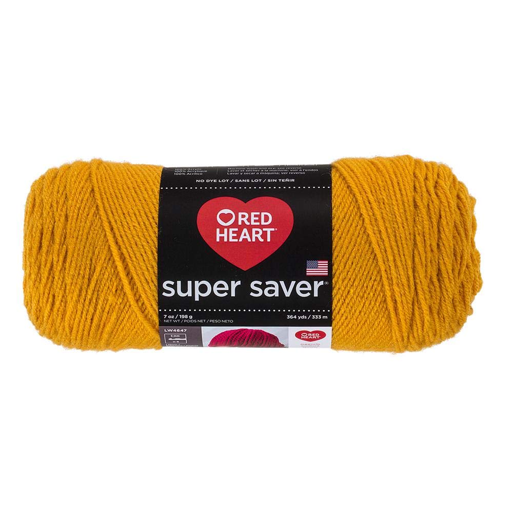 Amazon.com: Red Heart Super Saver Yarn 321 Gold